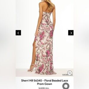 Sherri Hill 56340 - Floral Beaded Lace Prom Gown